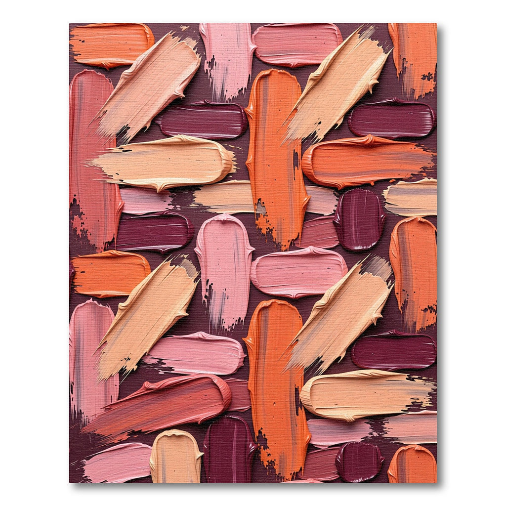 Abstract Pastel Swirl Paint Strokes Rug