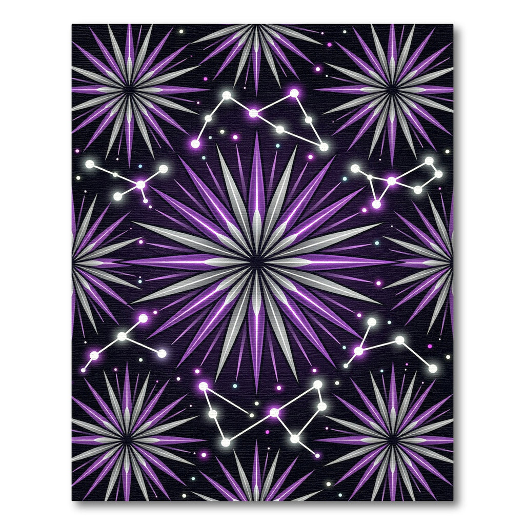 Radiant Purple Celestial Starburst Rug