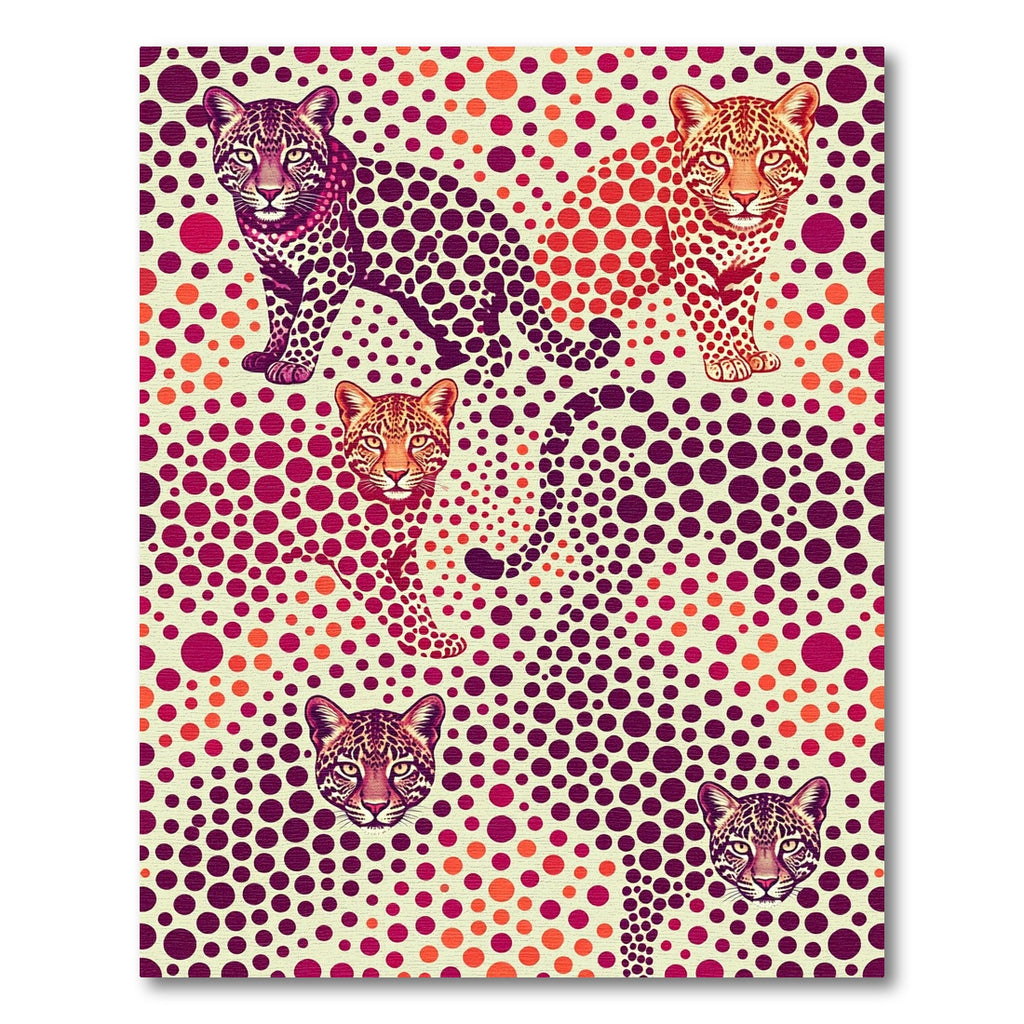 Vibrant Spotted Leopard Polka Dot Art Rug