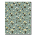Sage Green Yellow Floral Meadow Rug