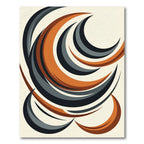 Mid-Century Modern Abstract Curved Arc Rug