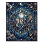 Midnight Moon Owl Celestial Forest Rug