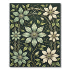 Sage Green Bloom Climbing Vine Rug