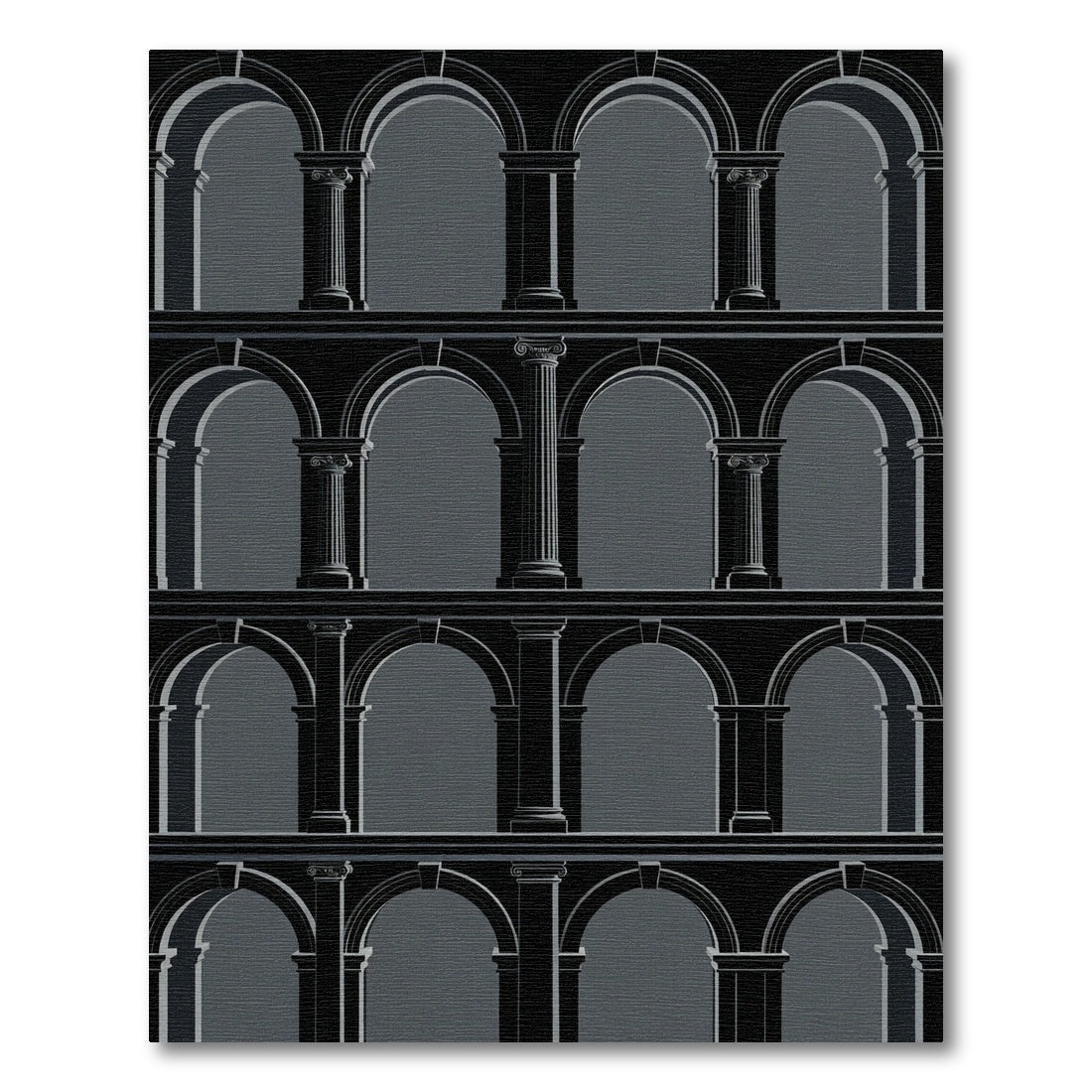 Monochrome Arches Column Gallery Rug