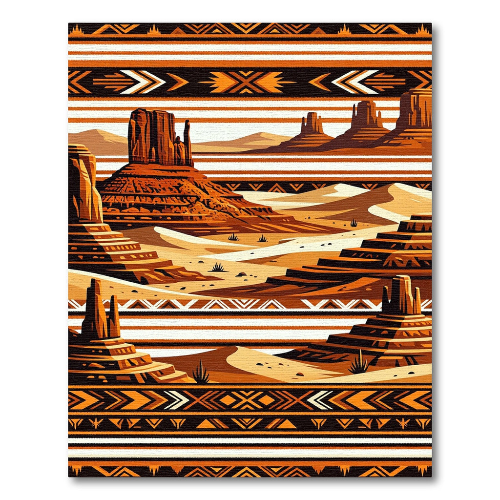 Southwestern Mesa Landscape Earth Tone Rug