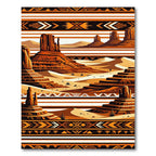 Southwestern Mesa Landscape Earth Tone Rug