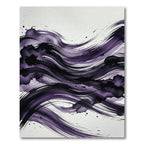 Deep Purple Abstract Ink Wave Rug