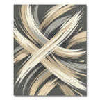 Neutral Abstract Brushstroke Swirl Rug
