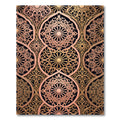 Elegant Rose Gold Ornate Mandala Art Rug