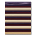 Deep Plum Cream Striped Composition Rug