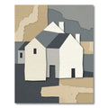 Abstract Geometric Village Paper Cut Rug