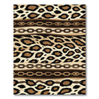 Leopard Spot and Chain Link Stripe Rug