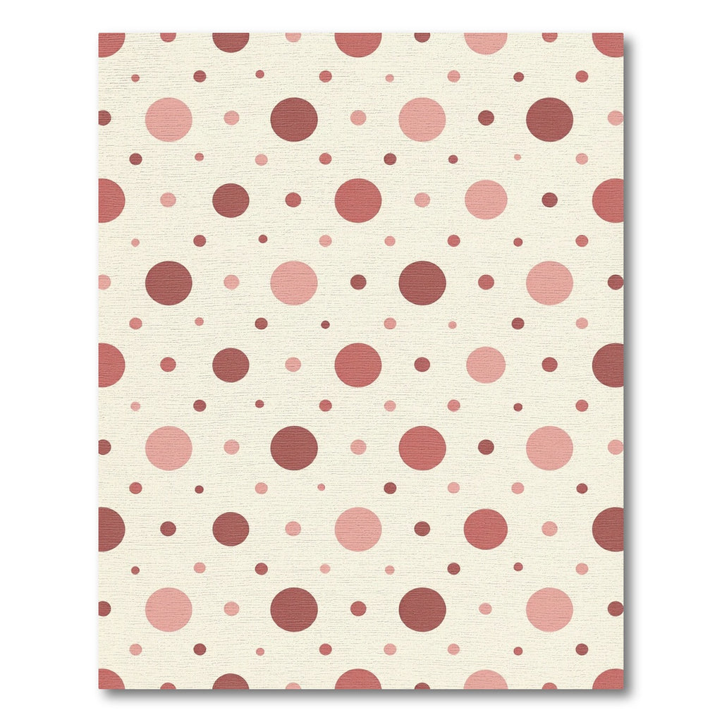Minimalist Dusty Rose Polka Dot Rug