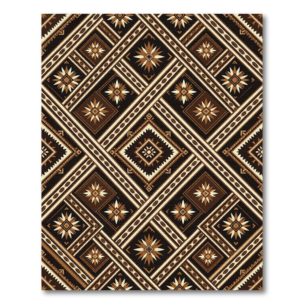 Earth Tones Tribal Star Medallion Rug
