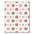 Dusty Rose Polka Dot Composition Rug