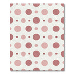 Dusty Rose Polka Dot Composition Rug