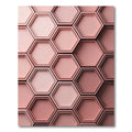 Coral Hexagon Cluster Rug