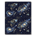 Cosmic World Galaxy Map Rug