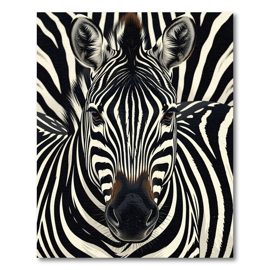 Striking Zebra Lines Abstraction Rug