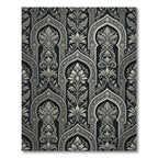 Intricate Silver Arch Floral Damask Rug