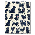 Playful Black Labrador Terrier Puppy Repeat Rug