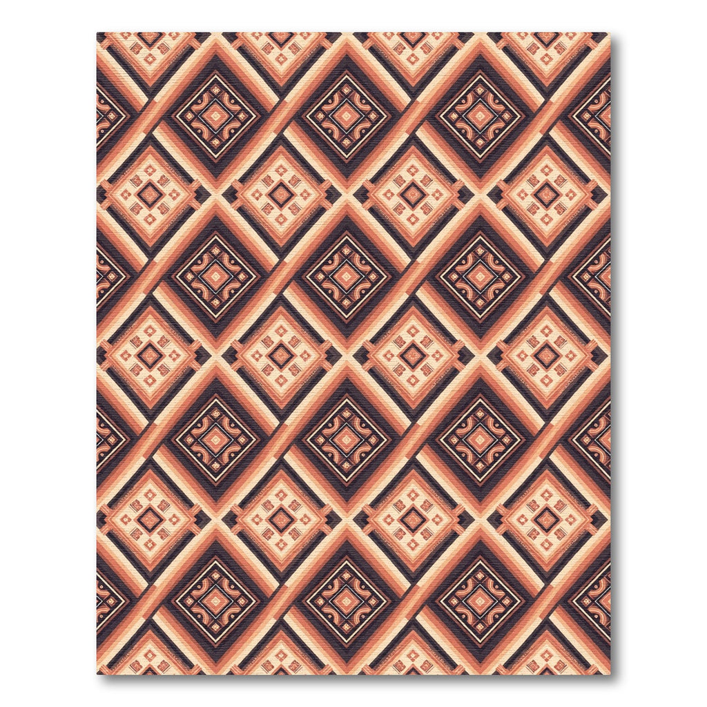 Terracotta Orange Diamond Layers Rug