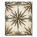 Vintage Antique Gold Compass Star Rug