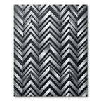 Silver Metallic Chevron Geometric Rug