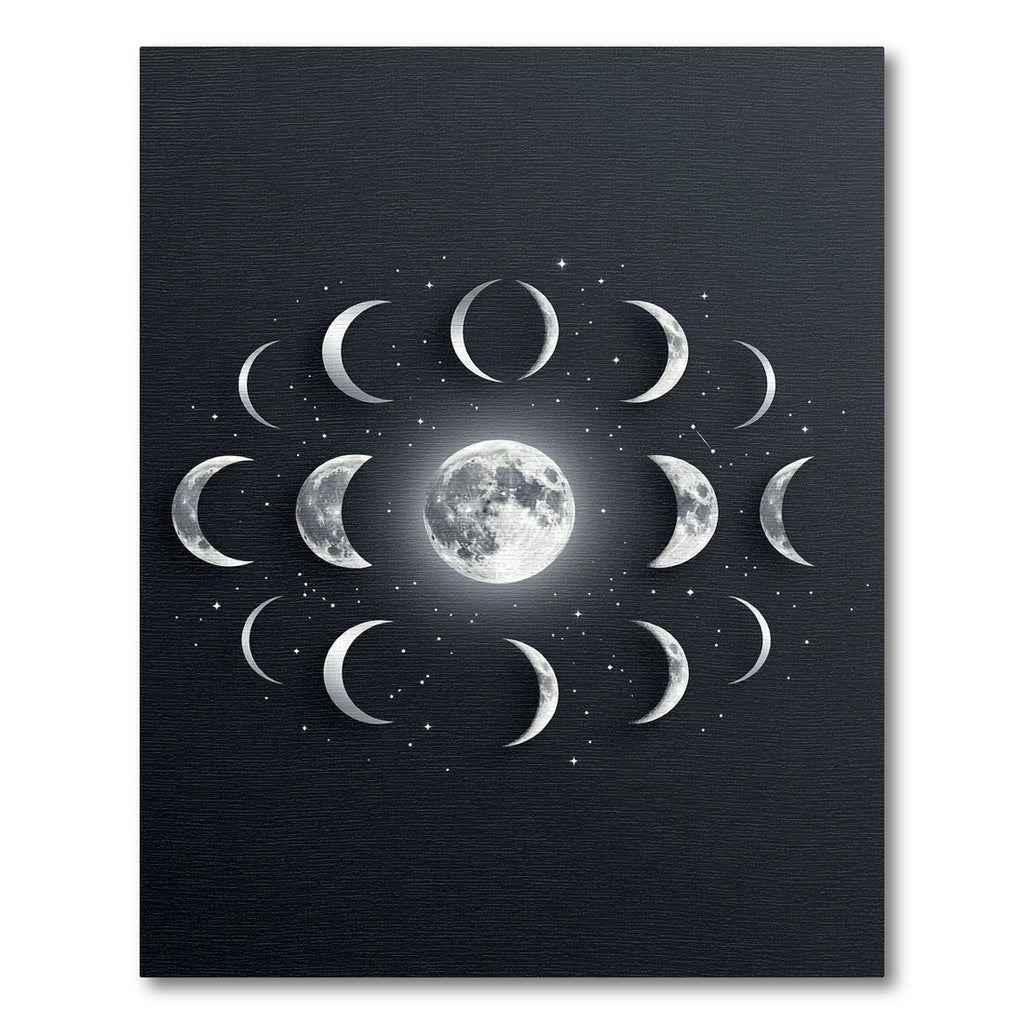 Ethereal Celestial Moon Phase Monochrome Rug