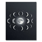 Ethereal Celestial Moon Phase Monochrome Rug