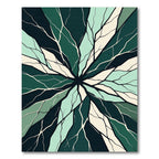 Emerald Teal Abstract Fragment Layout Rug
