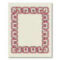 Pink Interlocking Geometric Frame Rug