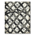 Textured Gray Intersecting Lattice Rug