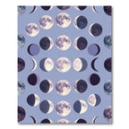 Ethereal Celestial Moon Phase Lavender Art Rug