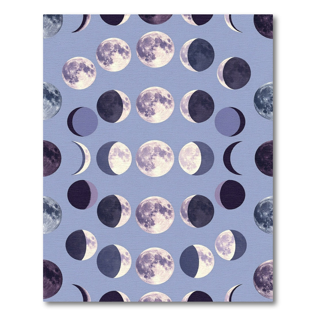 Ethereal Celestial Moon Phase Lavender Art Rug