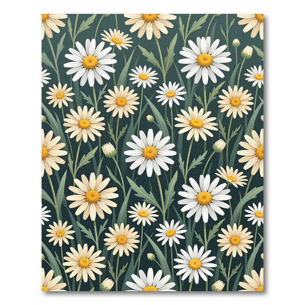 Botanical Daisy Meadow Deep Teal Rug