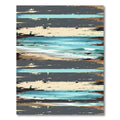 Coastal Distressed Horizontal Beach Stripe Rug
