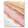 Golden Wave and Soft Pink Stripe Rug
