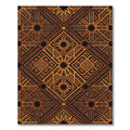 Ornate Orange Geometric Star Rug