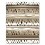 Earthy Stripes With Jagged Edge Accents Rug