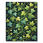 Lush Green Botanical Ivy Vine Rug