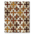 Gilded Bronze Ornate Cross Grid Rug