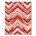 Modern Terracotta Geometric Chevron Streak Rug