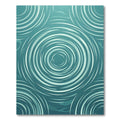 Turquoise Ripple Swirl Arrangement Rug