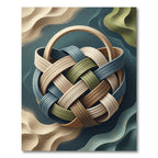 Woven Multi-Color Abstract Interlocking Sphere Rug