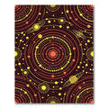 Cosmic Yellow Orange Orbit Circles Rug
