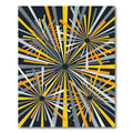 Abstract Yellow Gray Burst Radiance Rug