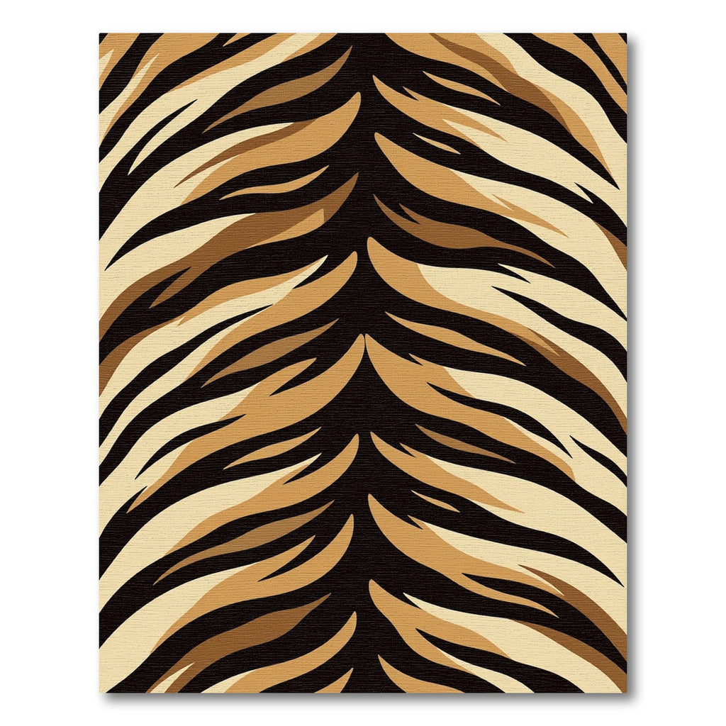 Bold Ochre Tiger Stripe Abstract Rug