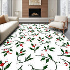 Folliage and Berry Sprigs Pattern Rug