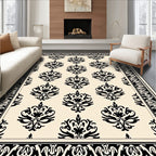 Classic Scroll Damask Pattern Rug
